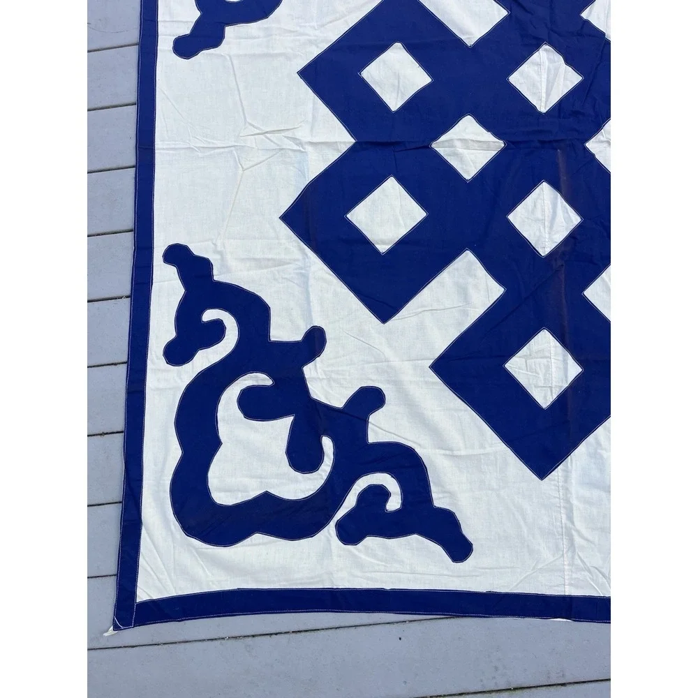 Vintage Quilt Tablecloth Wall Art Curtain Endless Knot Tibet Cotton Patchwork‎
